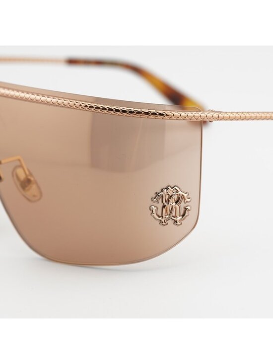 Roberto Cavalli SRC012M 8FCX Sunglasses Shiny Copper Gold Shield Frame main image 5